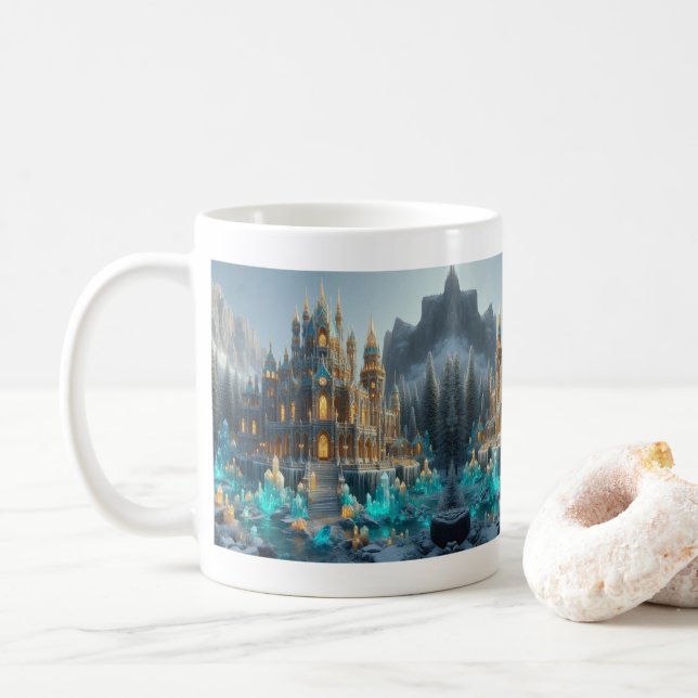 Caneca De Café Topaz e Castelo de Gelo da Citrina (Com Donut)