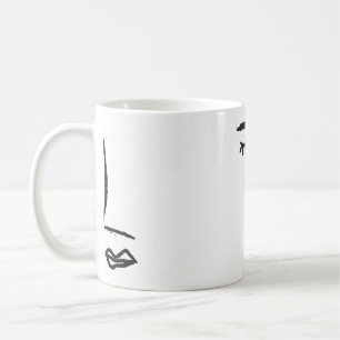 Caneca De Café Tópico do rosto pintado com uma escova de aquarel