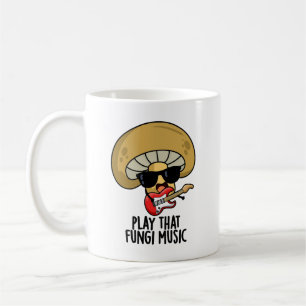 Caneca De Café Toque O Fungi Music Engraçado Mushroom Pun