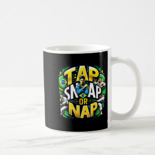 Caneca De Café Toque Snap ou Cochilo Submissão de Jiu Jitsu Brasi