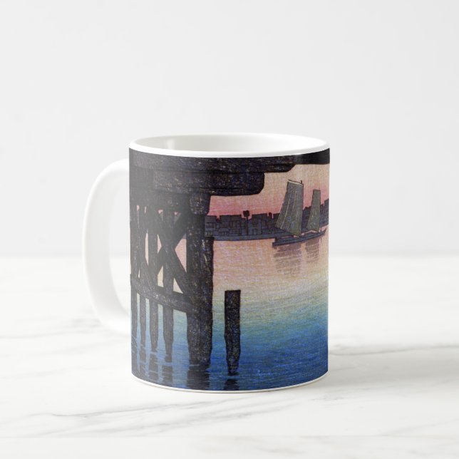 Caneca De Café Tóquio Fukagawa, Hasui Kawase (Frente Esquerda)