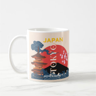 Caneca De Café Tóquio Japão Viagem Art, Retro-Viagem Art