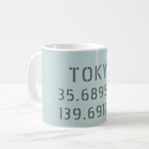Caneca De Café Tóquio Latitude & Longitude