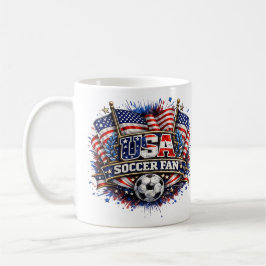 Caneca De Café TORCEDOR DE FUTEBOL DOS EUA | Americano