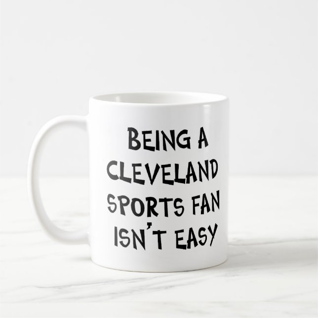 Caneca De Café torcedor esportivo de cleveland, sendo (Esquerda)