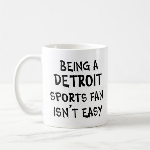 Caneca De Café torcedor esportivo de detroit, sendo