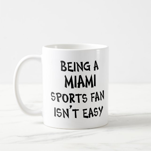 Caneca De Café torcedor esportivo de miami, sendo (Esquerda)