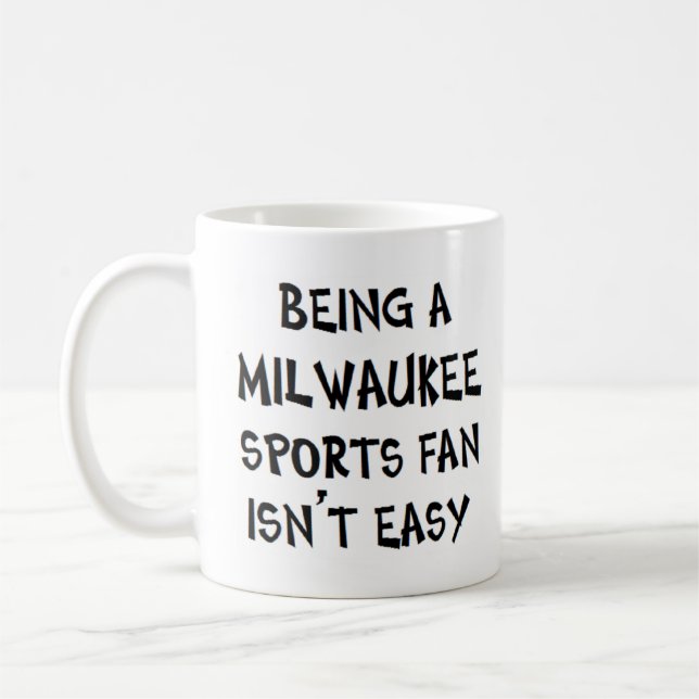 Caneca De Café torcedor esportivo de milwaukee, sendo (Esquerda)
