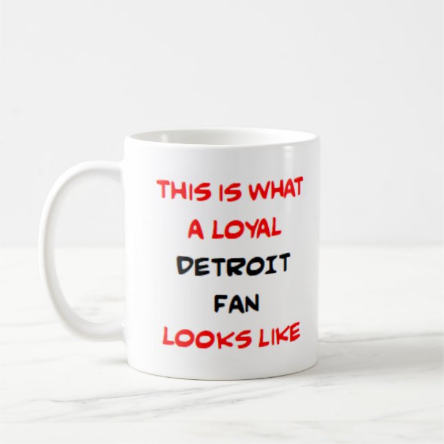 Caneca De Café torcedor leal de detroit (Esquerda)