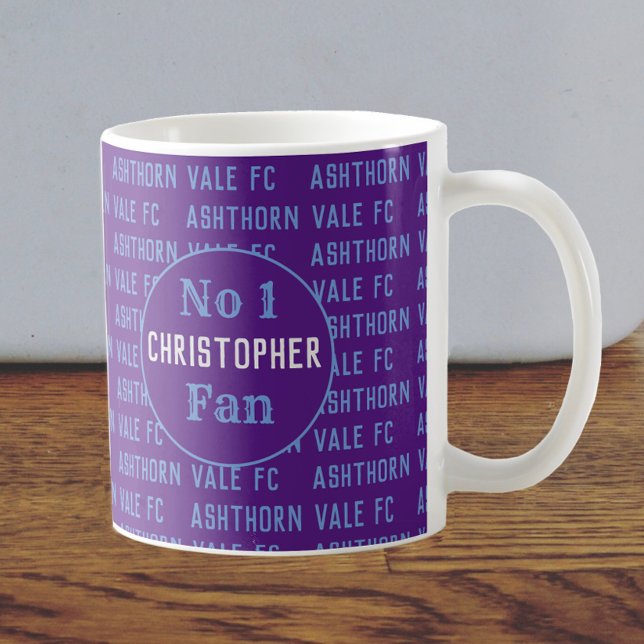 Caneca De Café Torcida de Futebol ou Adepto de Futebol Claret & A (Criador carregado)