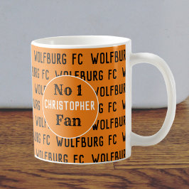 Caneca De Café Torcida de Futebol ou Adepto de Futebol Dourado e