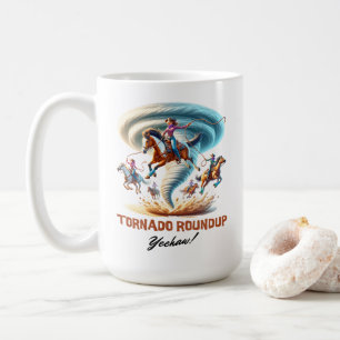 Caneca De Café Tornado Roundup CowGirl Mug - Rodeo, Ocidental,
