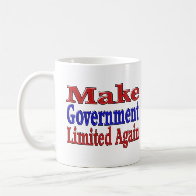 Caneca De Café Tornar Governo Limitado novamente metade do texto (Esquerda)