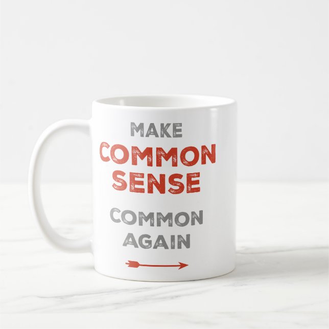Caneca De Café Tornar o senso comum mais uma vez (Esquerda)