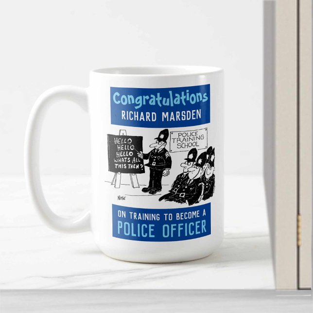 Caneca De Café Tornar-se um Oficial de Polícia (Criador carregado)