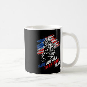 Caneca De Café Torne a América Dois Tempos Novamente Motoqueiro P