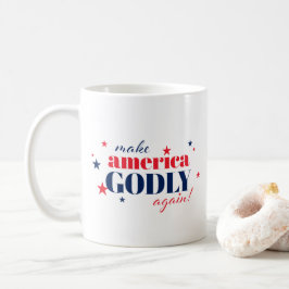 Caneca De Café Torne a América Piedosa Novamente Patriótico