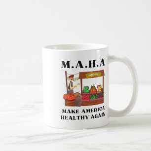 Caneca De Café Torne a América saudável novamente Veggie Stand Tr