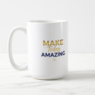 Caneca De Café Torne Hoje Incrível Design Sol Dourado Marinho