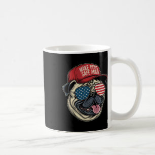 Caneca De Café Torne o Cão Seguro Novamente Chapéu Vermelho Debat