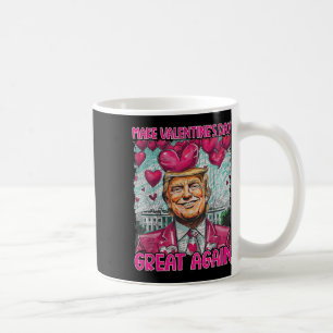 Caneca De Café Torne o Dia dos Namorados Grande Novamente Diverti