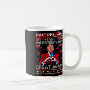 Caneca De Café Torne o Dia dos Namorados Grande Novamente Diverti