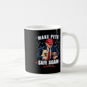 Caneca De Café Torne os animais seguros novamente engraçado Pro T