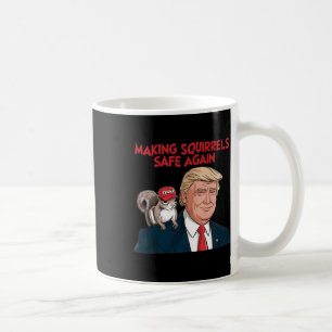 Caneca De Café Torne os esquilos seguros novamente Trump 2024