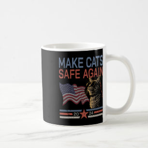 Caneca De Café Torne Os Gatos Seguros Novamente Camisa Engraçada