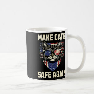 Caneca De Café Torne Os Gatos Seguros Novamente Para Trump