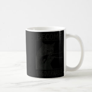 Caneca De Café Torne-Se Um Gato Negro Incontrolável Mordendo Mão 