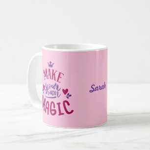 Caneca De Café Torne Seu Nome Mágico Personalizado