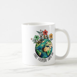 Caneca De Café Torne Todo Dia Dia da Terra Flor Silvestre Salve o