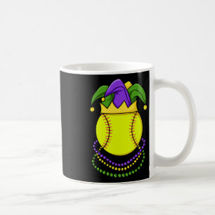Caneca De Café Torneio de Softbol Carnaval Mardi Gras Temático de