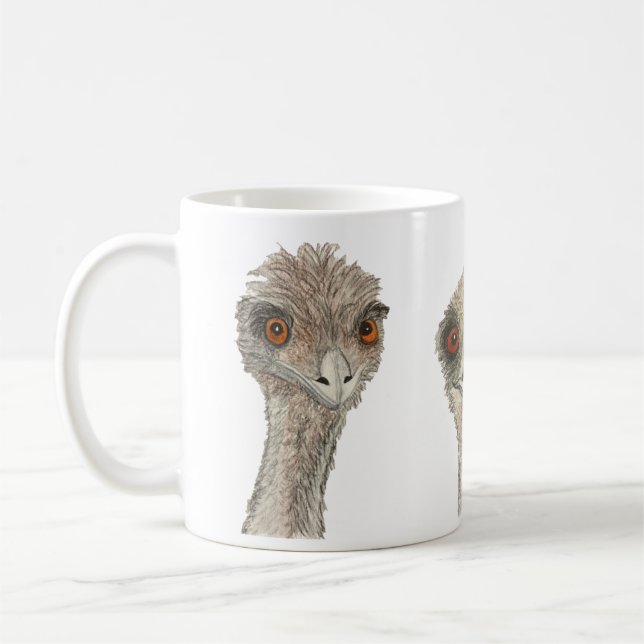 Caneca De Café Torneira branca de pássaro Emu (Esquerda)