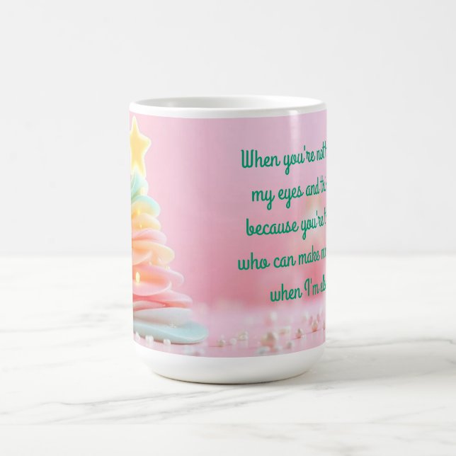Caneca De Café Torno de Natal Pastel (Centro)