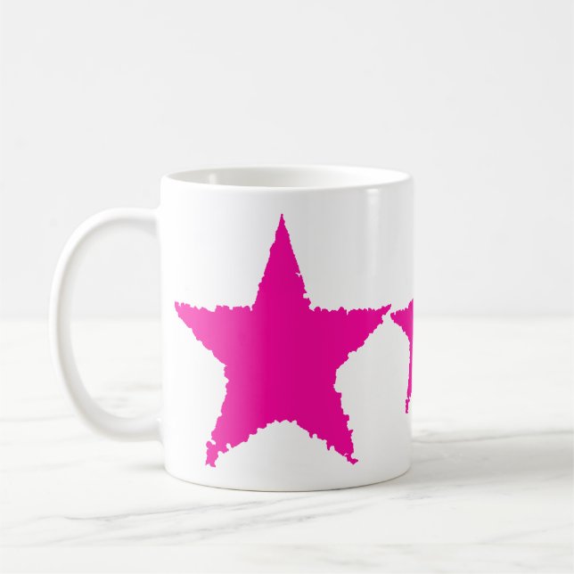 Caneca De Café Tornozelo giro bonito, estrela rosa farrapada (Esquerda)