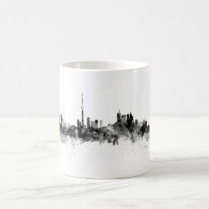 Caneca De Café Toronto Canada Skyline Black White