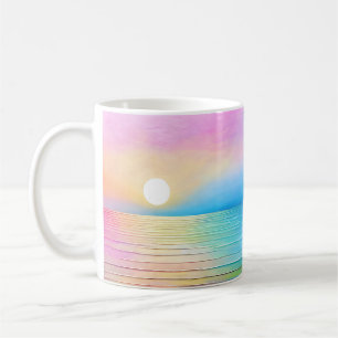 Caneca De Café "Torranbay" Largura Rosa e Azul Paisagem Paisagem