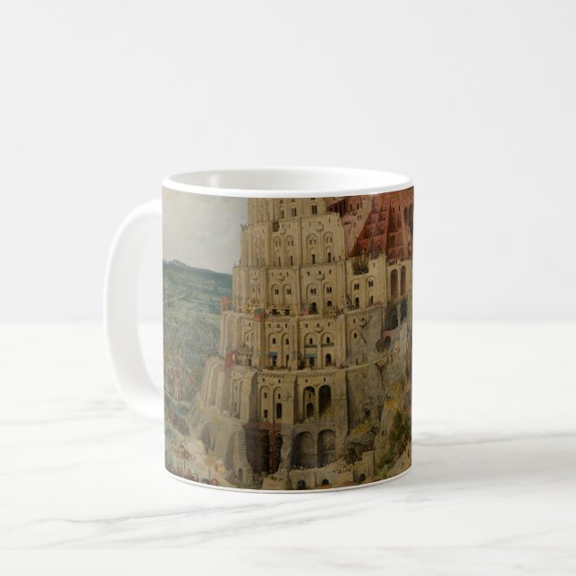 Caneca De Café Torre de Babel de Peter Bruegel, o Velho (Frente Esquerda)