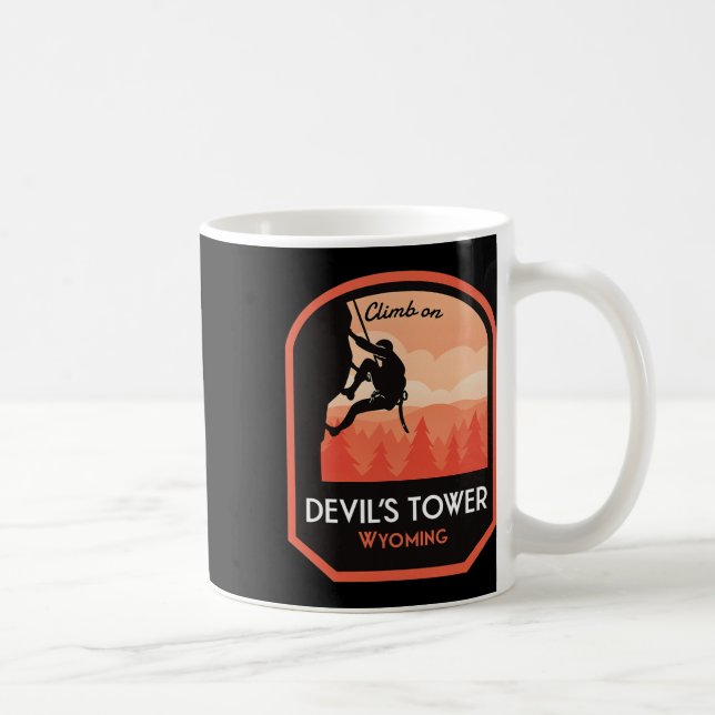 Caneca De Café Torre do Diabo Wyoming Escalada em Rocha  (Direita)