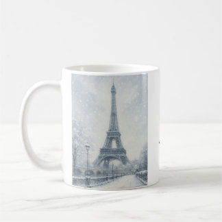 Caneca De Café Torre Eiffel de Paris no inverno