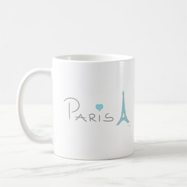 Caneca De Café Torre Eiffel do Coração de Paris (Esquerda)
