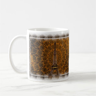 Caneca De Café Torre Eiffel do ouro