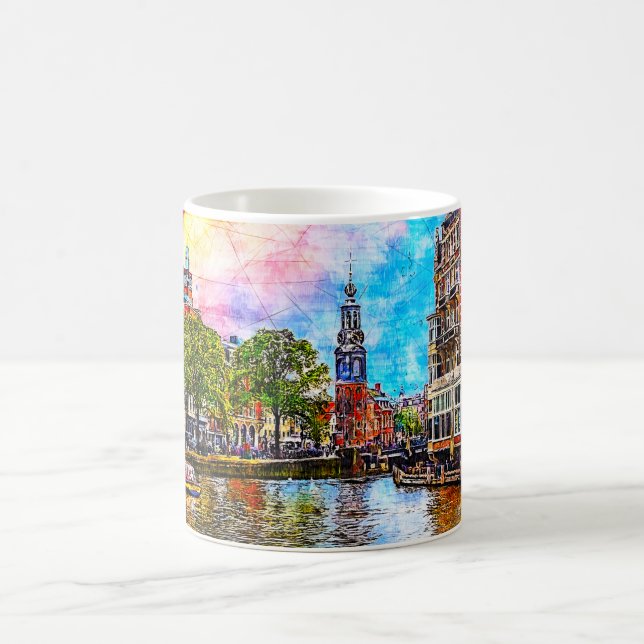 Caneca De Café Torre Munttoren. Amsterdã. Holanda. (Centro)