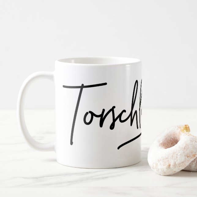 Caneca De Café Torschlusspanik, Incrível palavra alemã, alemão (Com Donut)
