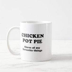 Caneca De Café Torta de Frango Três das Minhas Coisas Favoritas _