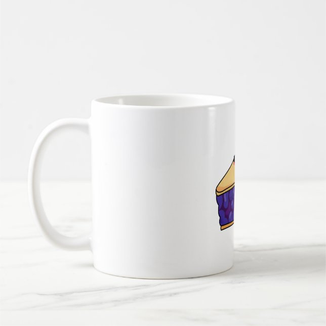 Caneca De Café Torta de Mirtilo Kawaii (Esquerda)