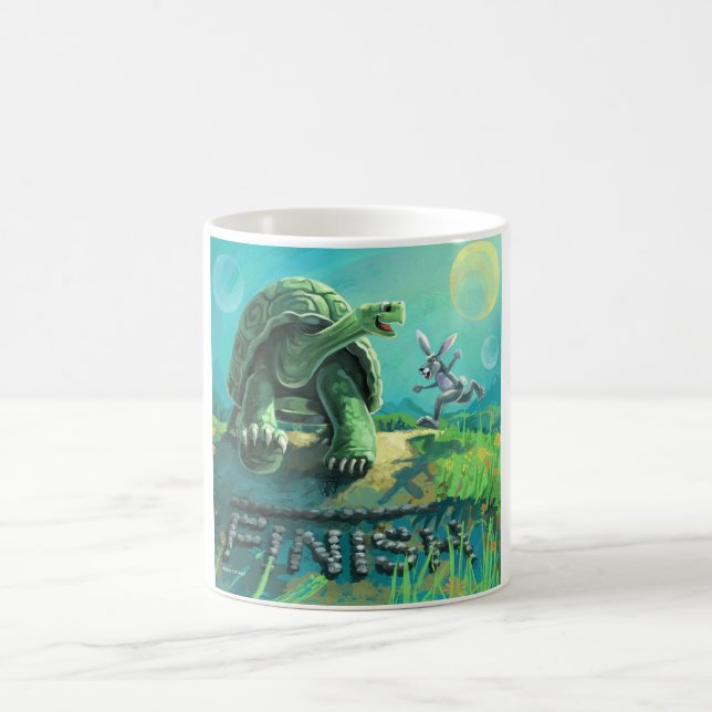 Caneca De Café Tortoise e a arte da lebre (Centro)