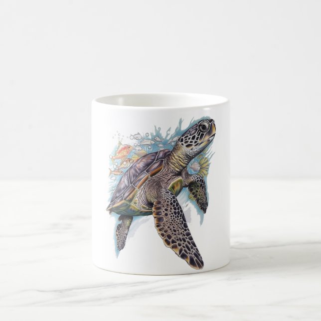 Caneca De Café Tortuga de mar multicolor (Centro)